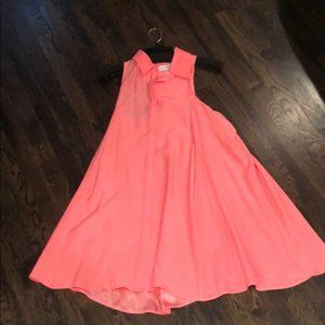 Amanda Uprichard Coral Collared Dress: Worn Once!